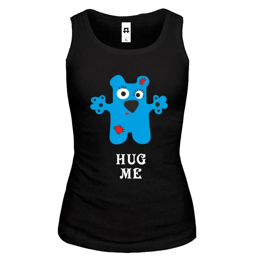 Женская майка Hug me Медведь