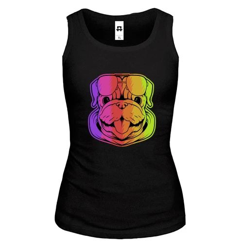 Женская майка Rainbow Dog