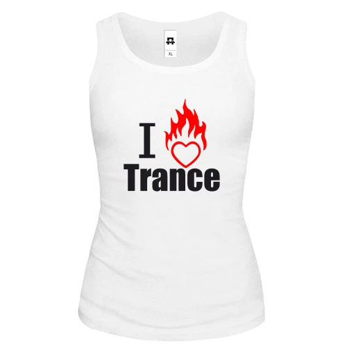 Женская майка I love Trance (3)