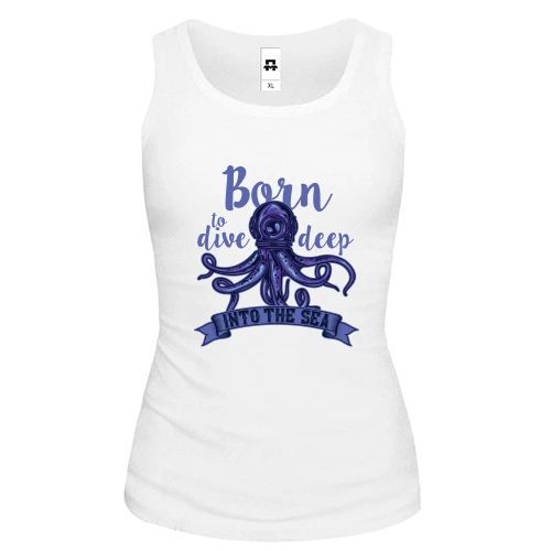 Женская майка Born to Dive