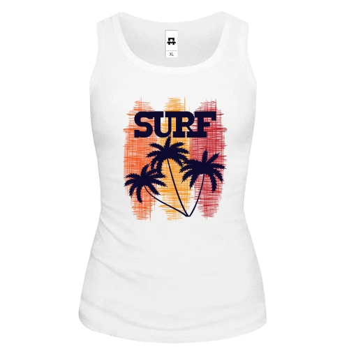 Женская майка Surf and Palm trees