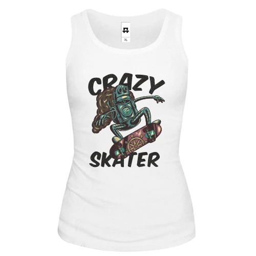 Женская майка Robot Crazy Skater
