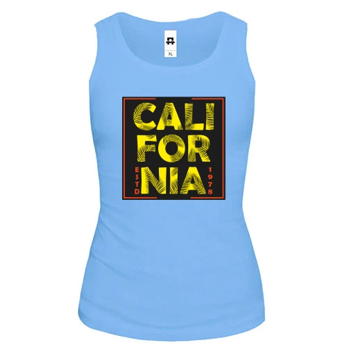 Женская майка, синий, California Estd 1978