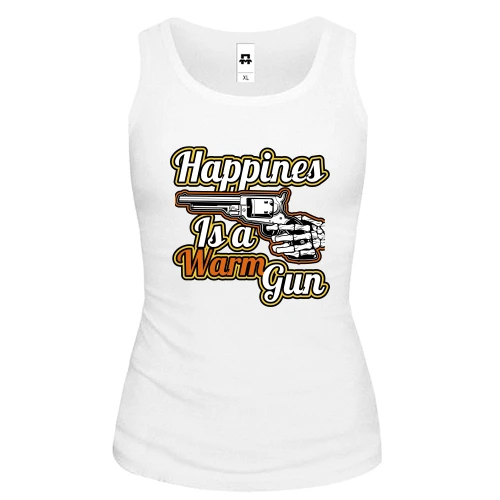 Женская майка Happiness is a warm gun