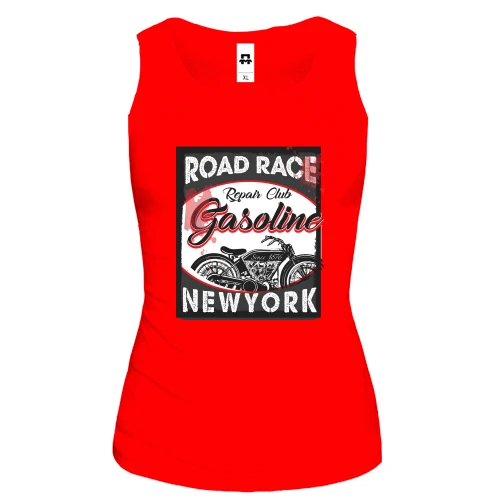Женская майка, красный, Road Race New York
