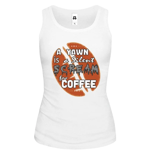 Женская майка Scream coffee