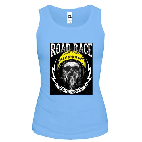 Женская майка, синий, Road Race