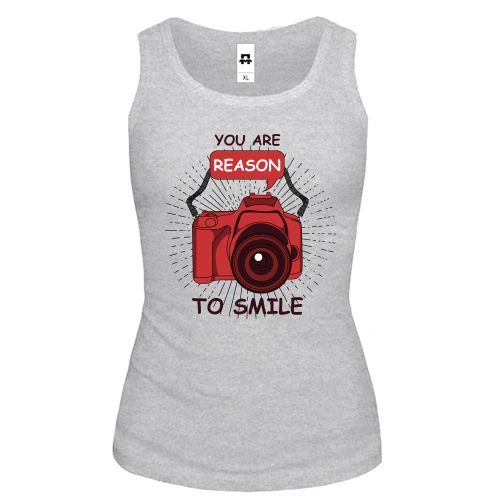 Женская майка You are reason to smile