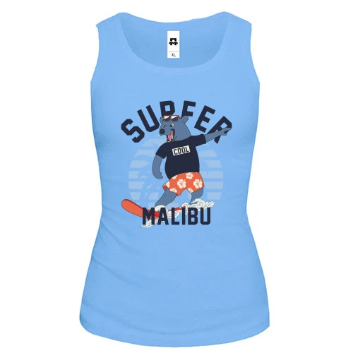 Женская майка Surfer Malibu Bear