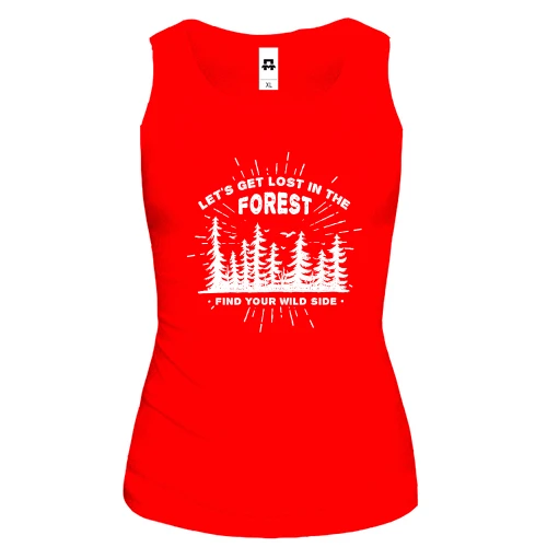 Женская майка Let's get Lost in the Forest