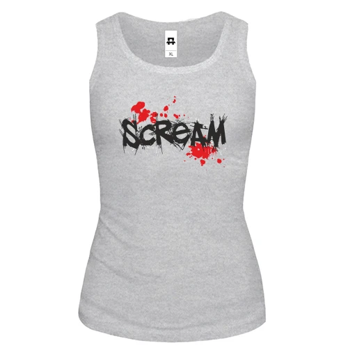 Женская майка Scream с каплями крови