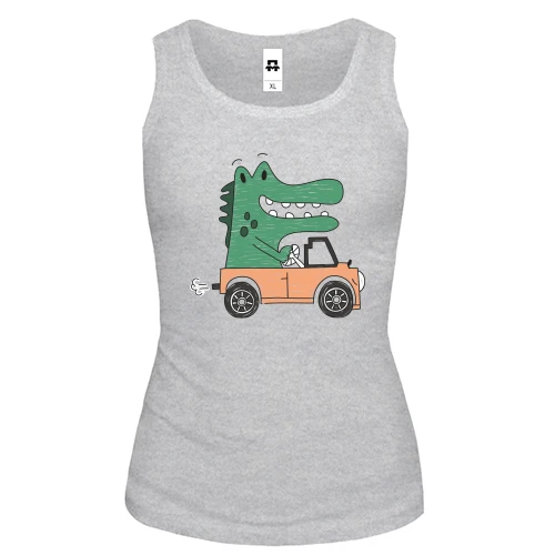Жіноча майка Crocodile in the car