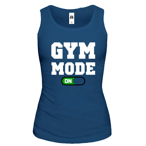 Женская майка, Синий, Gym Mode On