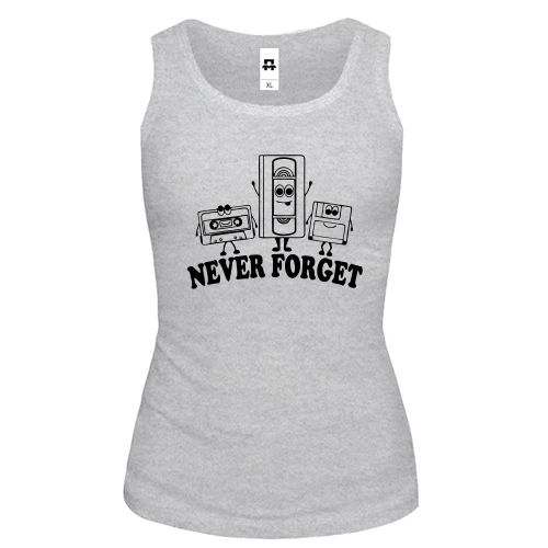 Женская майка Never forget