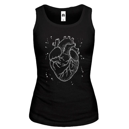 Женская майка Anatomical heart