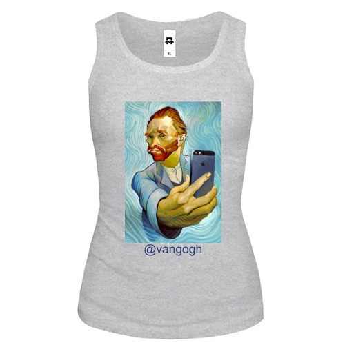 Женская майка @vangogh селфи