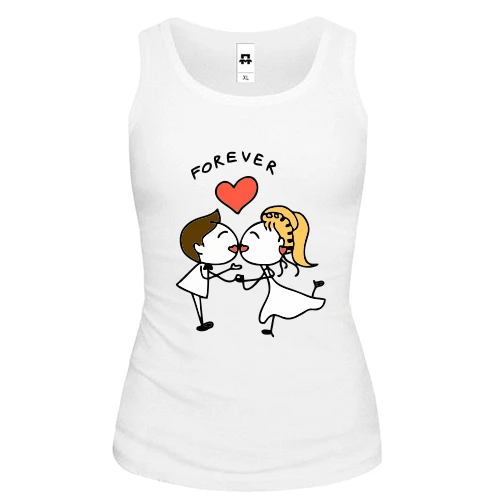 Женская майка Kissing Couple Forever