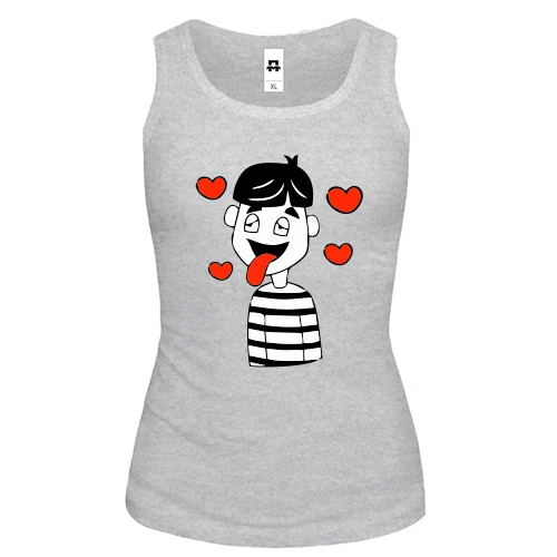 Женская майка Boy is in love
