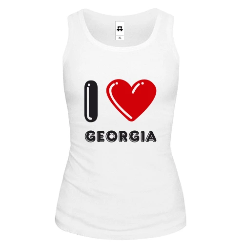 Женская майка I love Georgia