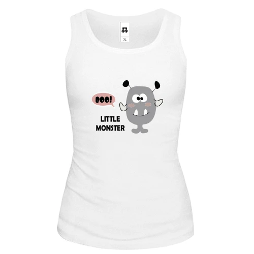 Женская майка Little gray monster. Boo!
