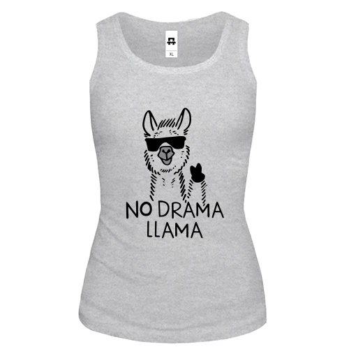 Женская майка no drama llama.