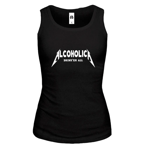 Женская майка Alcoholica.