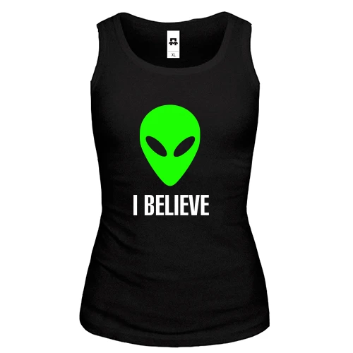 Женская майка I BELIEVE