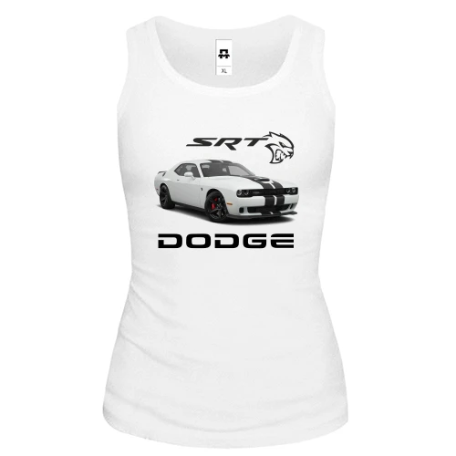 Женская майка, Желтый, Dodge challenger srt