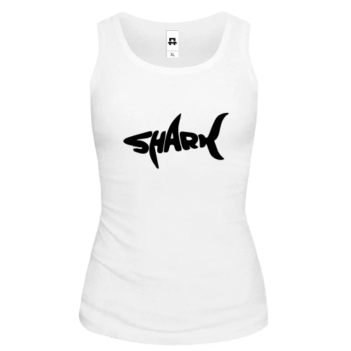 Женская майка Shark word