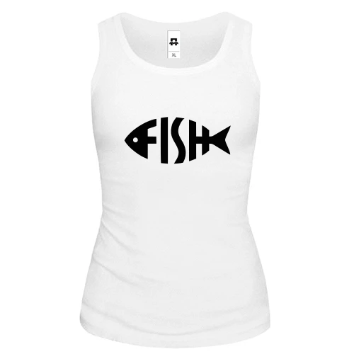Женская майка Fish Word