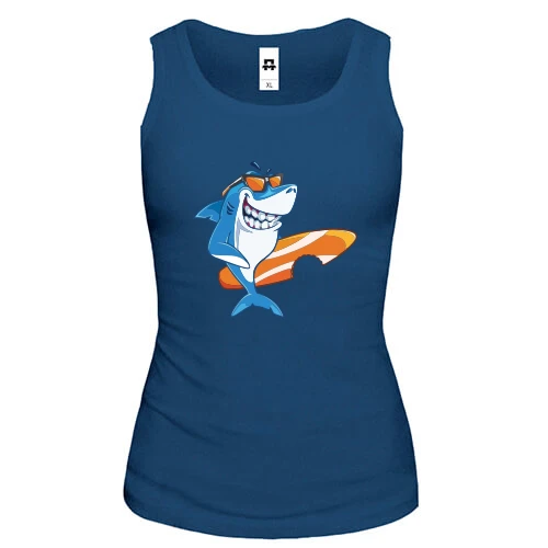 Женская майка Shark Surfer
