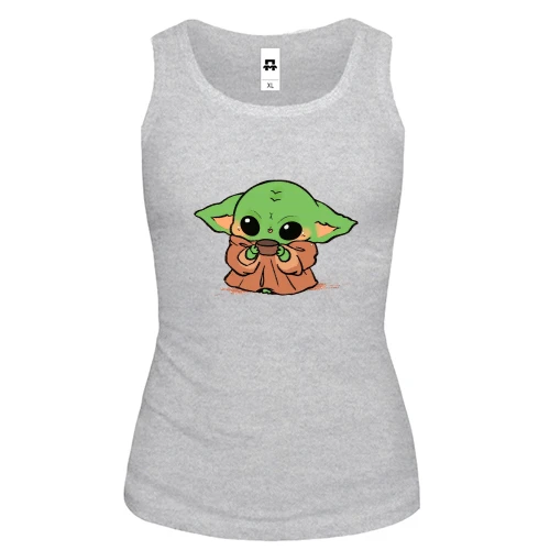 Женская майка Baby Yoda.