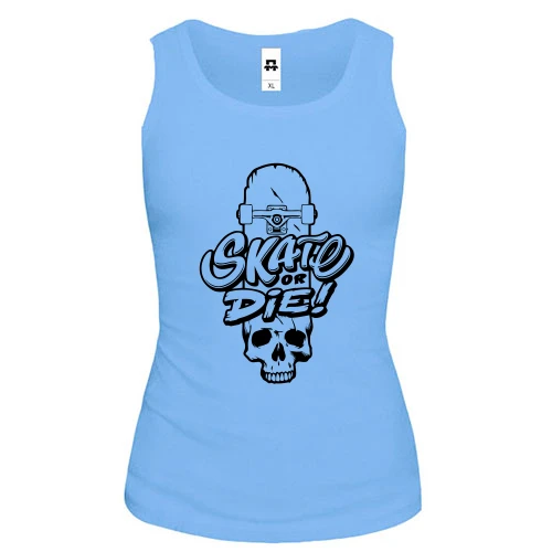 Женская майка Skate or die