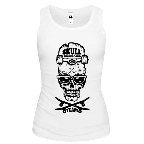 Женская майка Skull skateboard team