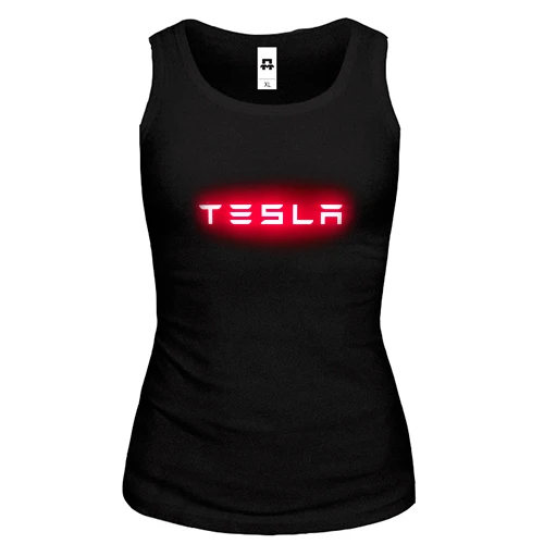 Жіноча майка з лого Tesla (2)