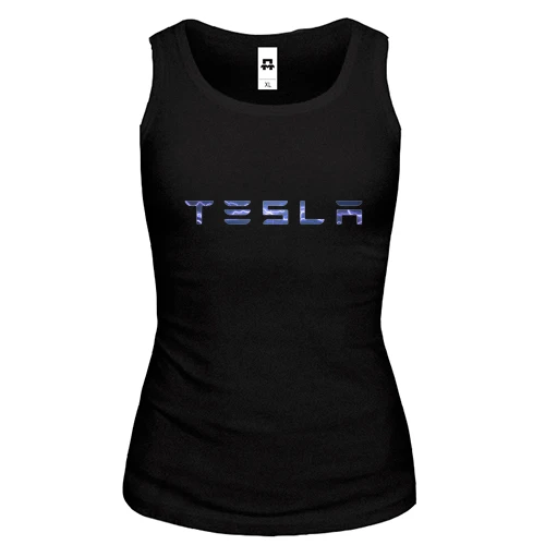 Жіноча майка з лого Tesla (блискавки)