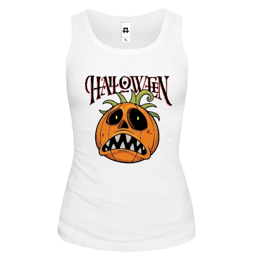 Женская майка Halloween с тыквой