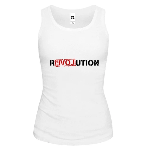 Женская майка с надписью REVOLUTION LOVE (2)