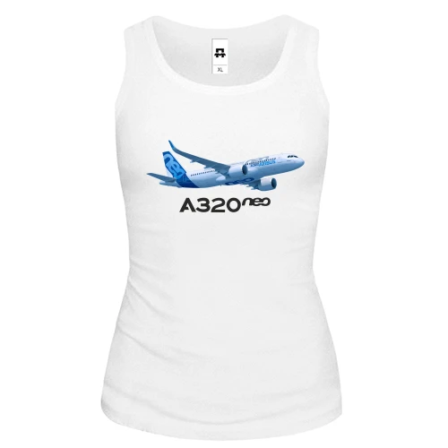 Женская майка, белый, Airbus A320 neo