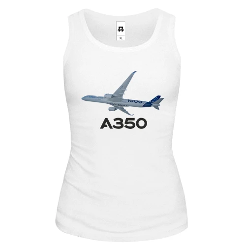 Женская майка, белый, Airbus A350