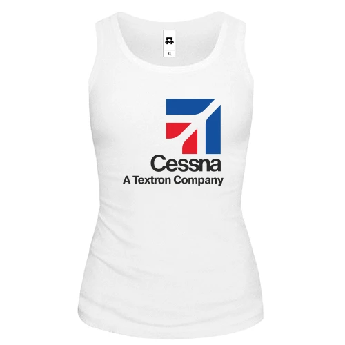 Женская майка, белый, Cessna logo