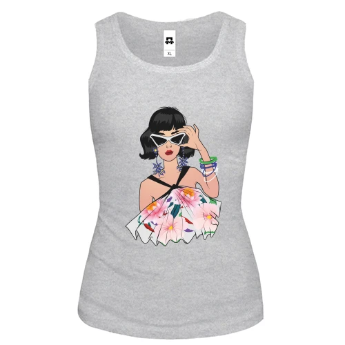 Женская майка Model with glasses