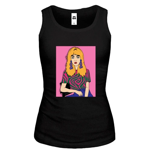 Женская майка Blonde in a strange t-shirt