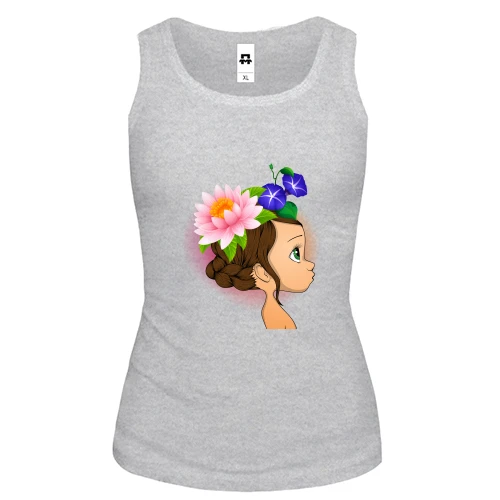 Женская майка Baby with flowers