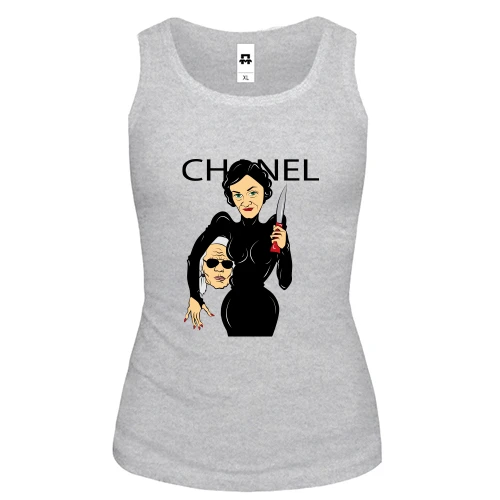 Женская майка Chanel woman with knife