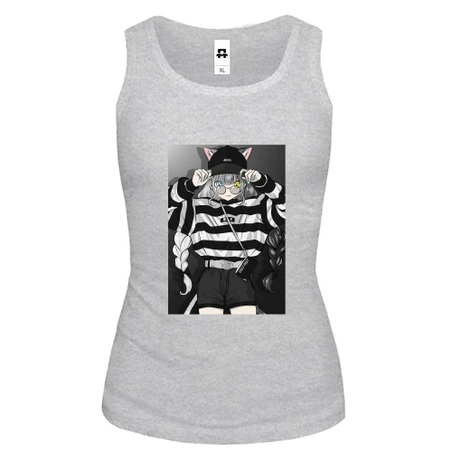 Женская майка Girl in striped