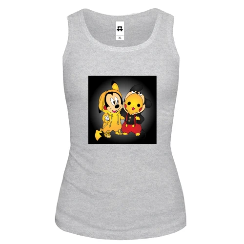 Жіноча майка Mickey mouse and pikachu