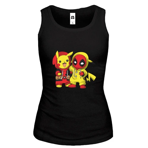 Жіноча майка Pikachu and Deadpool