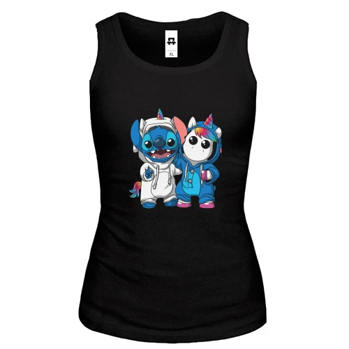Жіноча майка Stitch and unicorn