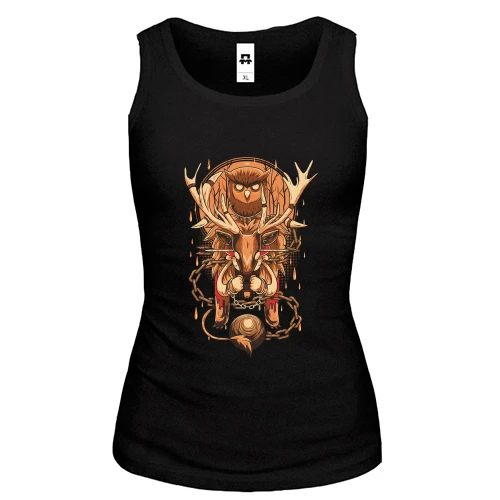 Жіноча майка Owl and deer